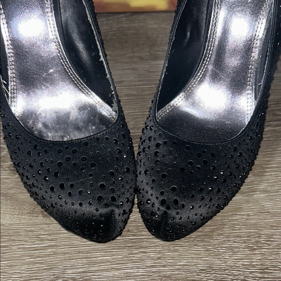 Bakers Black Glitter Platform Heels - Picture 10 of 12